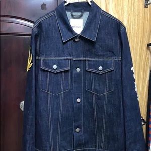 Palm Angels back print denim jacket